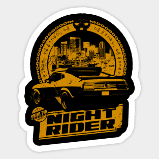 NIGHT RIDER (OCHER) Sticker